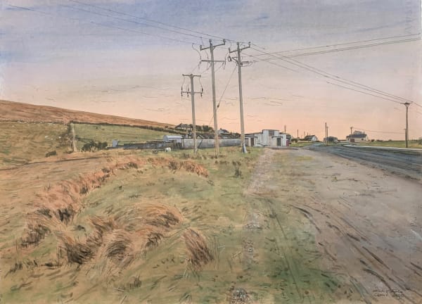 Mick O'Dea The abandoned dance hall, 2020 Acrylic on Fabiano paper 56 x 76 cm