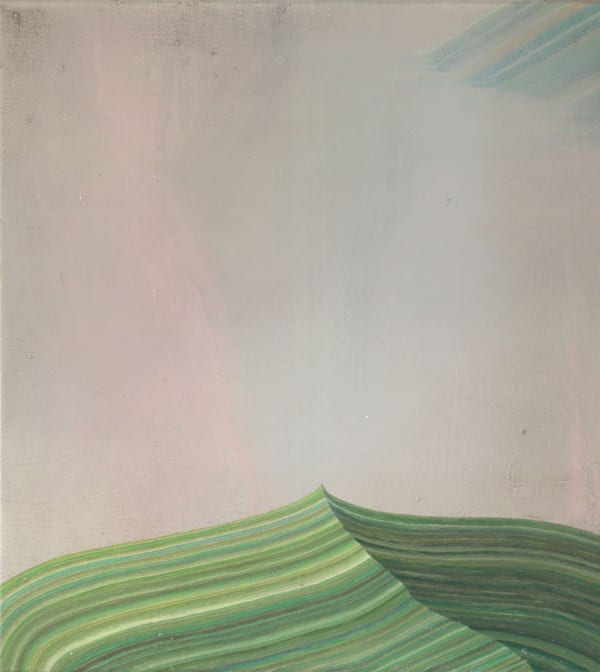 Gillian Lawler Edgeland Oil on Canvas 40 x 40cm