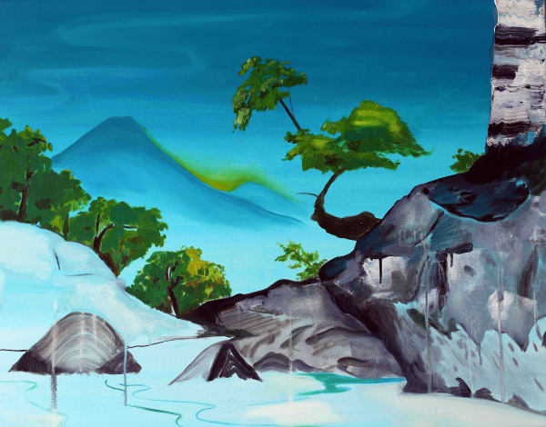 Jane Rainey Green waters Oil on canvas 70 x 90 cm