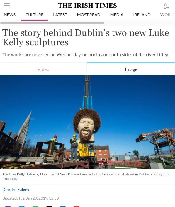 Vera Klute sculpture unveiled President Michael D. Higgins