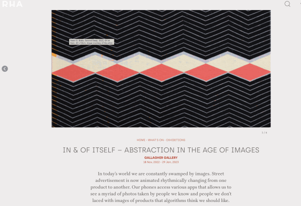 Helen Blake and Ronnie Hughes at the RHA Gallery