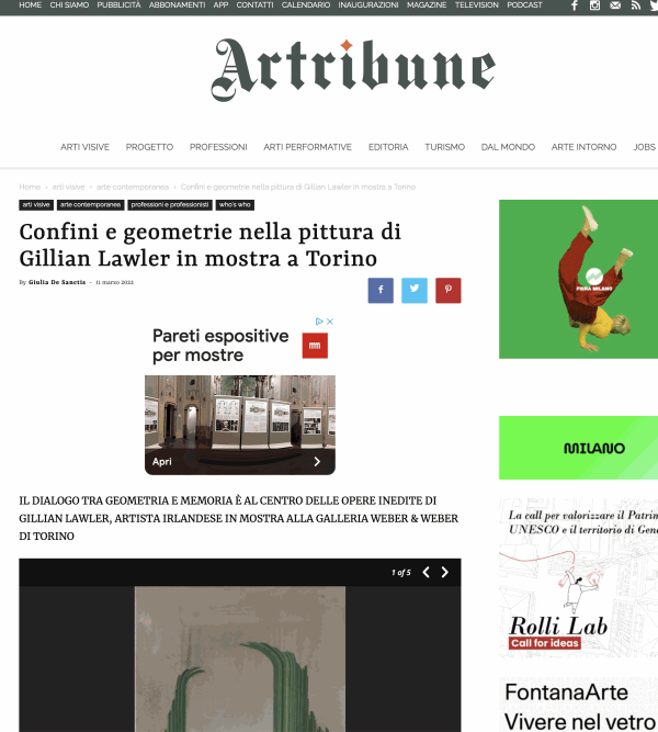Gillian Lawler: Artribune