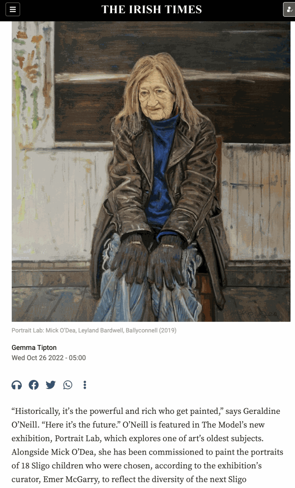 Portrait Lab: The Model, Sligo