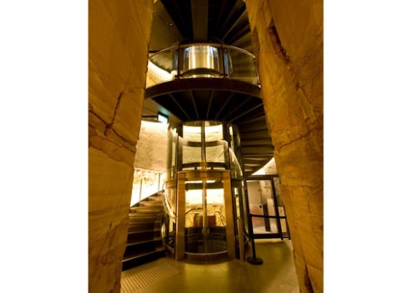 Cylindrical Lift And Spiral Staircase