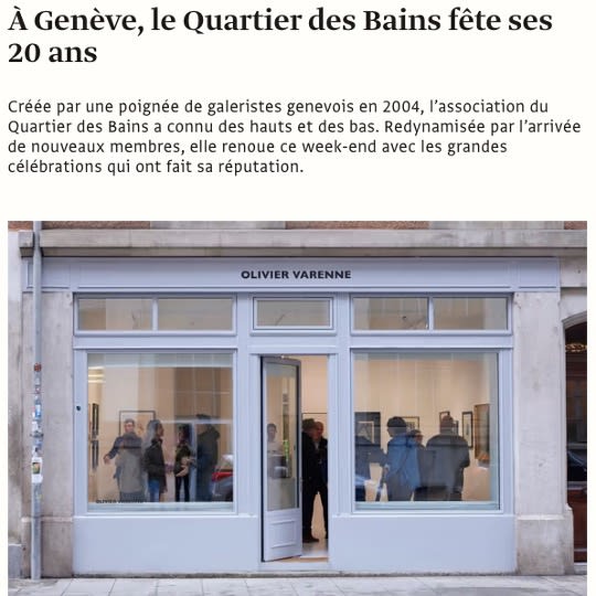 A Genève, le Quartier des Bains fête ses 20 ans