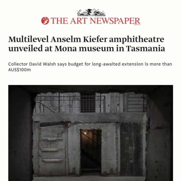 Multilevel Anselm Kiefer amphitheatre unveiled at Mona museum in Tasmania
