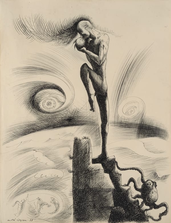 Maldoror, 1937 dessin plume et encre sur papier 63 x 43 cm