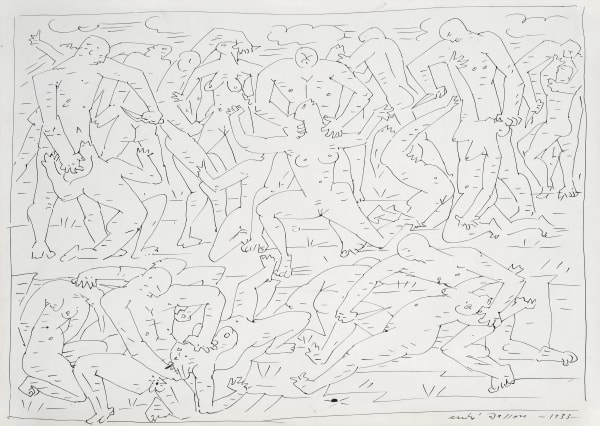 Massacre. L'enlèvement des Sabines, 1933 dessin à la plume et encre de chine sur papier 40 x 55 cm