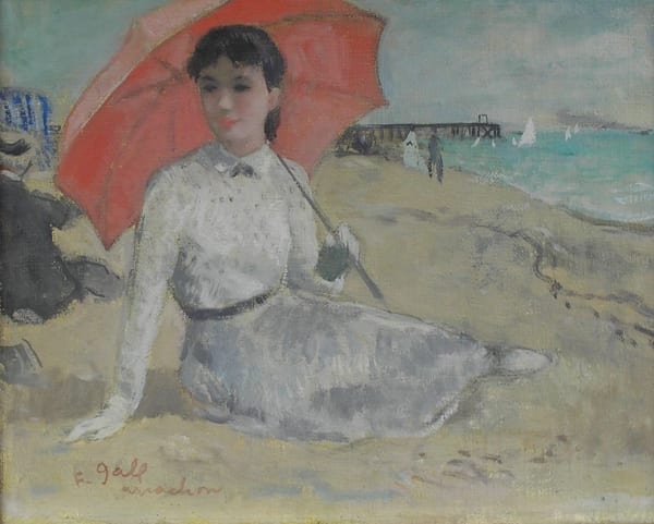 Francois Gall (1912-1987), Eugenie on the Beach at Arcachon