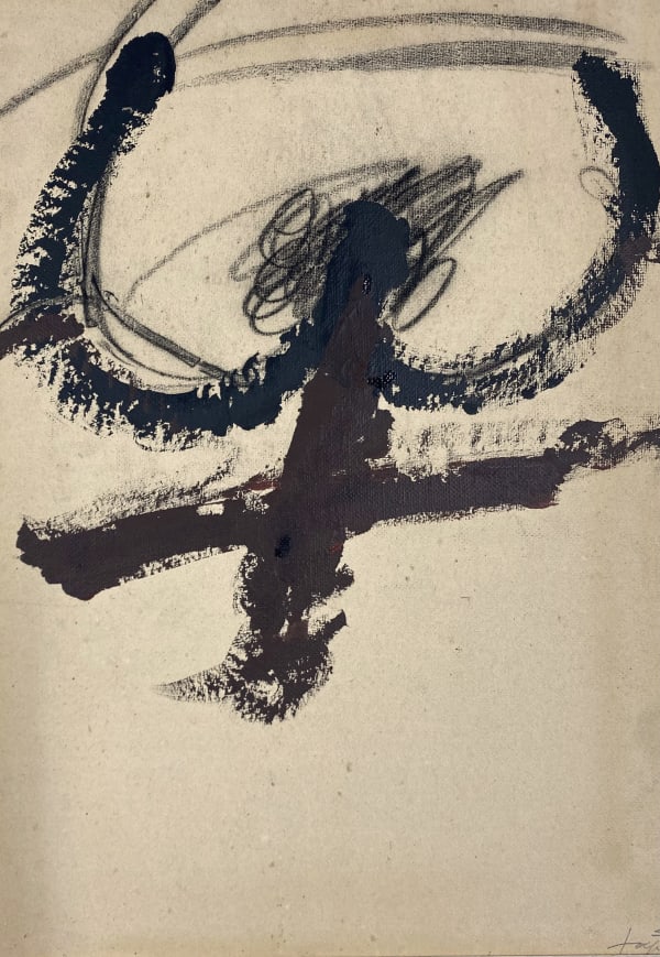 Antoni Tapies (1923-2012), Black Arcs above Cross, 1969