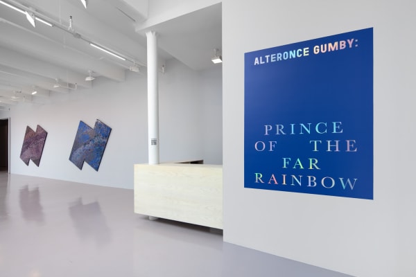 Installation view of Alteronce Gumby: Prince of the Far Rainbow
