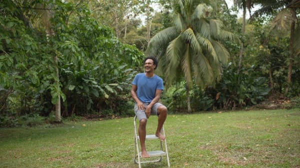 Che Lovelace in his Chaguaramas studio. PHOTO: KIBWE BRATHWAITE