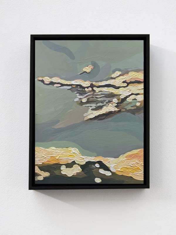 THEA ANAMARA PERKINS Shimmer 8, 2021 acrylic and gold leaf on gessobord 30.5 x 22.9 cm