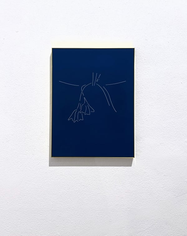 1 Pica Out Of Bounds Floating Lines 2022 Cyanotype Artist Made Frame