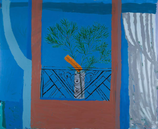 Loch Linnhe Sea Ile St Louis Balcony Boormans Banskia 2020 Acrylic On Polycotton 137 X 168 Cm