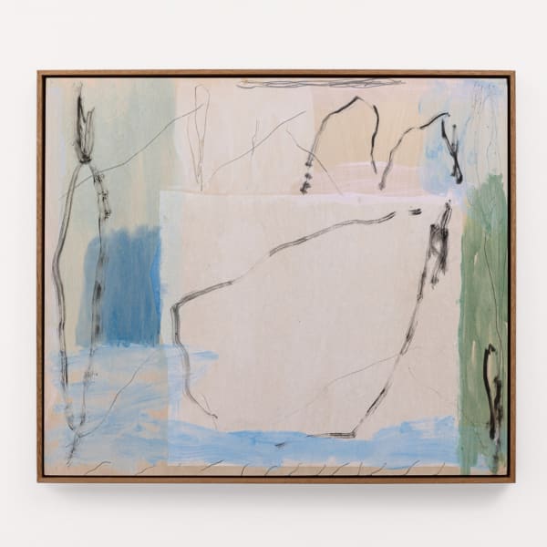 Your Vessel, 2025, acrylic, ink, paper, pencil on board, 64 x 74cm