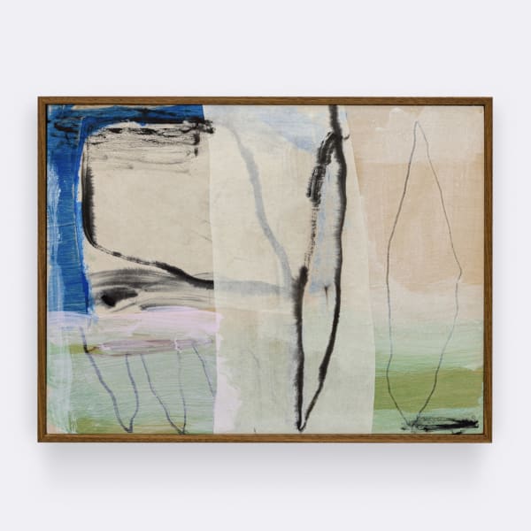 Night and Day, 2025, acrylic, ink, paper, pencil on board, 35 x 45cm