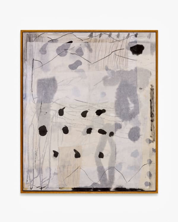 Seagulls in China (3), 2024, crylic, ink, pencil, paper on board, 63 x 73cm