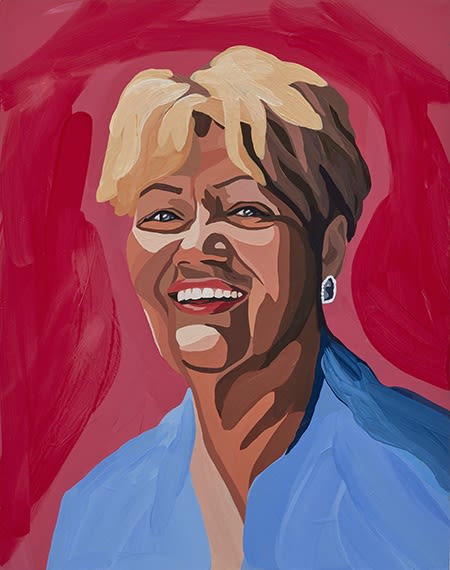 Thea Anamara Perkins Aunty Millie Ingram, 2020 acrylic on clayboard