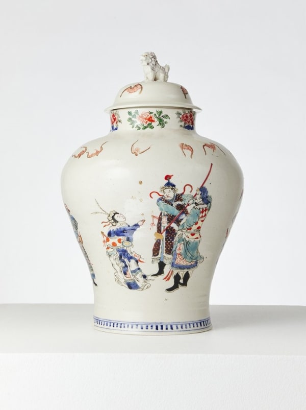 Casey Chen 36 Heavenly Spirits And 72 Earthly Fiends, 2020 glazed stoneware, enamels & lustre 52 x 30 x 30 cm