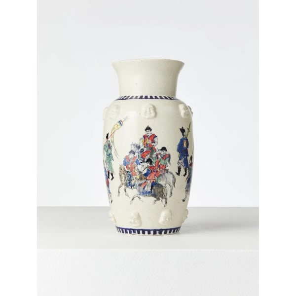 Casey Chen Retainers And Attendants Of A Procession, 2020 glazed stoneware & underglaze 25 x 15 x 15 cm