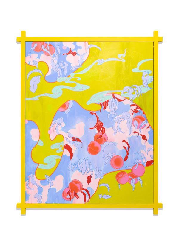 Louise Zhang Queen Mother of the West (Peaches), 2024 acrylic on linen 152 x 121 cm