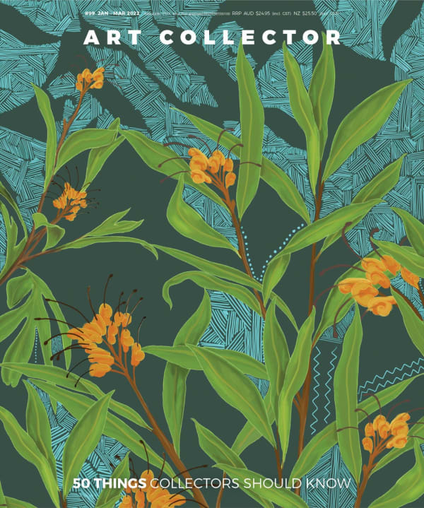 Dylan Mooney on the cover of Art Collector Magazine.