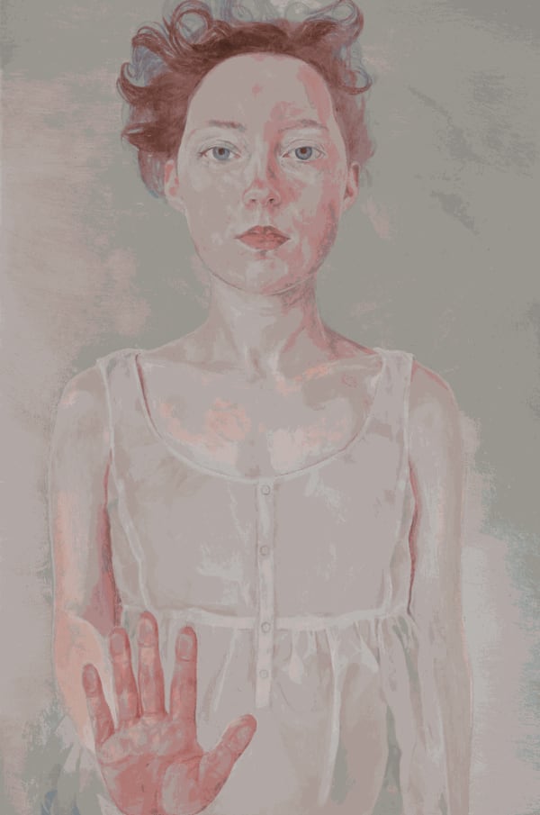 Numb to touch (self-portrait) 2018, oil on copper