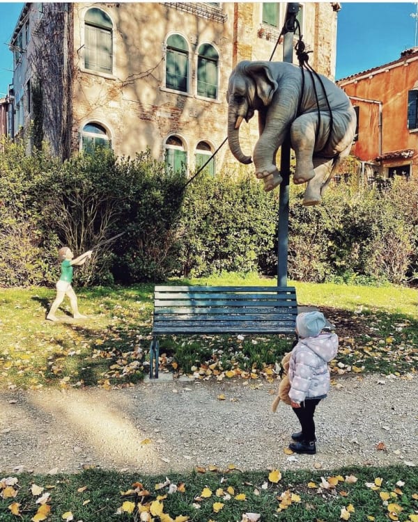 "Marta e l'Elefante" in Venice, 2020.
