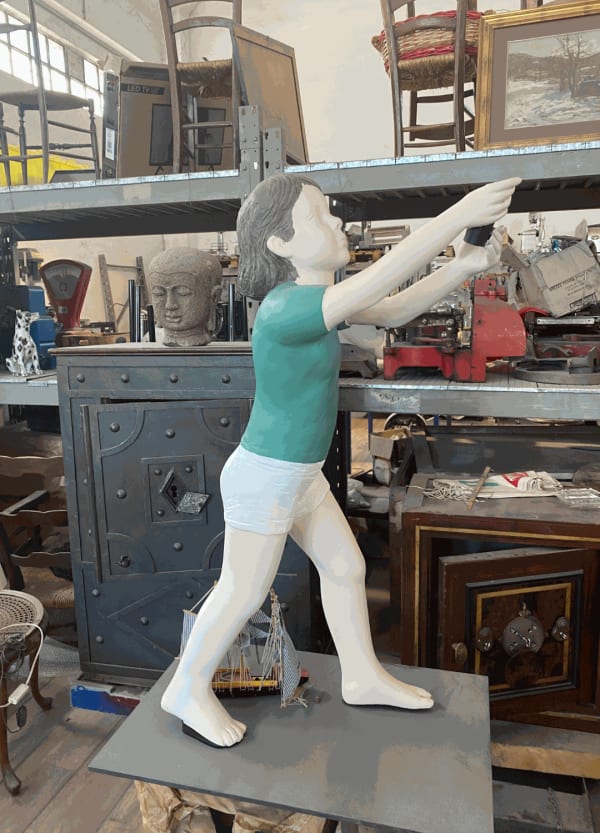 Elia e l'Elefante at the artist's studio of Stefano Bombardieri