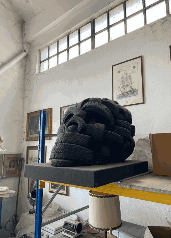 Pneu Vanitè at the artist's studio of Stefano Bombardieri