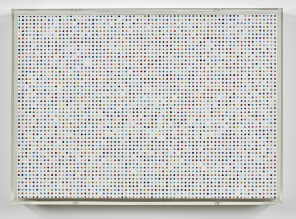 Damien Hirst b.1965 Catechol, 2009 HIRST 2009.0379 household gloss on canvas, 3mm spot 11 3/4 x 16 3/8 inches / 29.7 x 41.7 cm