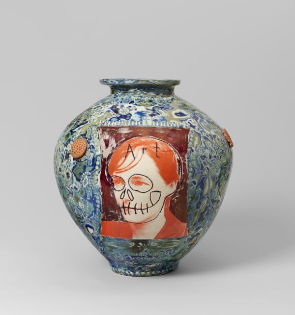 Grayson Perry b.1960 Pseudo Spiritual Clap Trap, 1998 glazed earthenware 15 x 11 1/8 x 11 1/8 inches / 38.1 x 28.3 x 28.3 cm