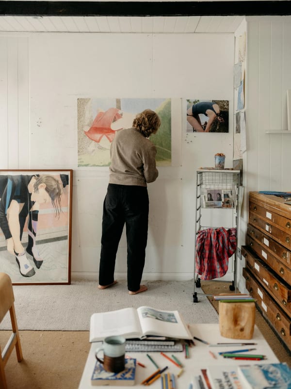 Tarka Kings' home and studio is featured in House & Garden