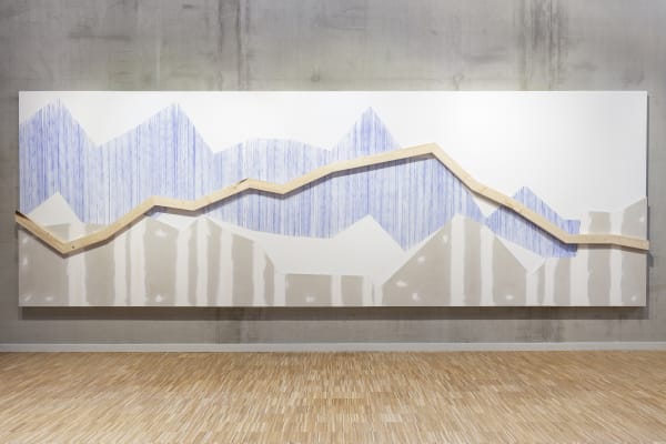 Olivier Petiteau / Particules fines, Tour de France et fuite des Cerveaux, 225 x 650 cm Artothèque de Vitré Communauté / 28 septembre - 08 décembre 2024