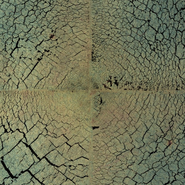 Silver Blue Leaf Cracked