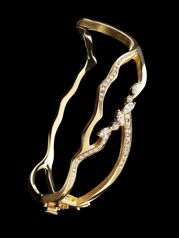 George Inaki Root - The Kintsugi Float Pave Bangle