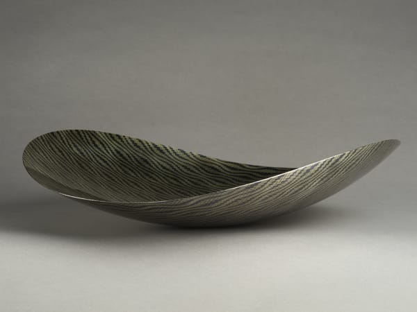 Iede Takahiro (Japanese, born 1962). Brook (Seseragi), 2020. Reiwa period (2019–present). Copper and gold alloy (shakudō), copper and silver alloy (shibuichi), and silver. H. 5 1/8 in. (13 cm); W. 20 7/8 in. (53 cm); D. 18 1/4 in. (46.4 cm). The Metropolitan Museum of Art, Gift of Hayashi Kaoru, in celebration of the Museum’s 150th Anniversary, 2020 (2020.390.5). Image © Iede Takahiro