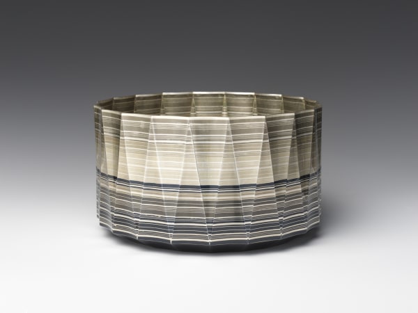 Yamamoto Akira (Japanese, born 1944). Morning Calm (Asanagi) Bowl, 2011. Heisei period (1989–2019). Welding with copper, silver, copper and gold alloy (shakudō), and copper and silver alloy (shibuichi). H. 4 1/2 × Diam. 7 5/8 in. (11.4 × 19.4 cm). The Metropolitan Museum of Art, Gift of Hayashi Kaoru, in celebration of the Museum’s 150th Anniversary, 2020 (2020.76.6). Image © Yamamoto Akira