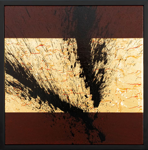 David Stanley Hewett, Bushido 240, 2023, Kanazawa gold leaf and acrylic on canvas, 65 x 65 cm.