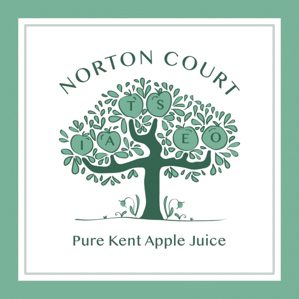 Norton Court Apple Juice, Label Design for an independent apple orchard in Kent