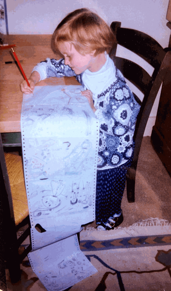 1999 me on a drawing marathon