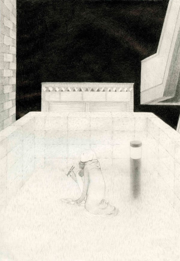 TOMOKO KASHIKI Eating Grass 2011 Pencil on paper 25.2 x 17.5cm