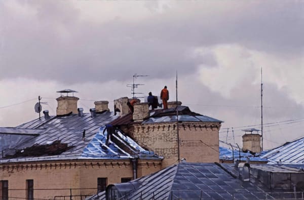 Semyon Faibisovich Roofers from the cycle MY YARD, 2012