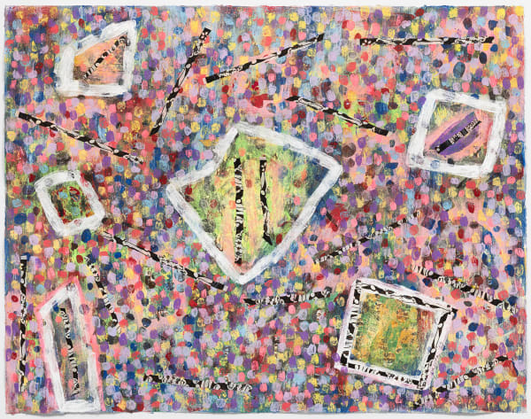 Windows of the world, 2003 20-colour, paper pulp, mixed media collage on handmade STPI paper 52 x 66 in 132 x 168 cm