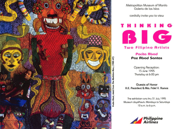 Exhibition Thinking Big 1995 Invite