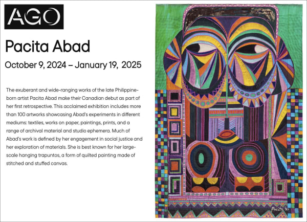 Pacita Abad, The First Retrospective of Pacita Abad's Paintings, co-curated by Victoria Sung and Renée van der Avoird, Art Gallery...