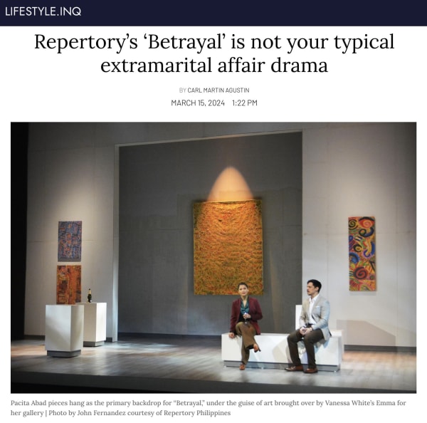 Repertory’s ‘Betrayal’ is not your typical extra-marital affair drama