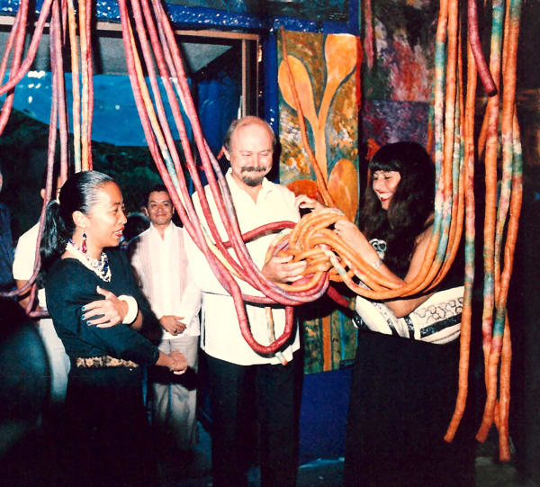 Pacita Abad’s painting 'Yellow Polyps' was included in her 1986 installation exhibition, “Assaulting the Deep Sea” at the Ayala Museum in Manila.
