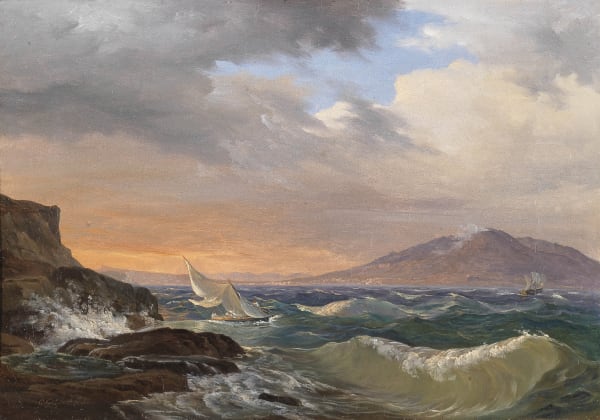 View from "Marina di Sorrento" to the Vesuvius